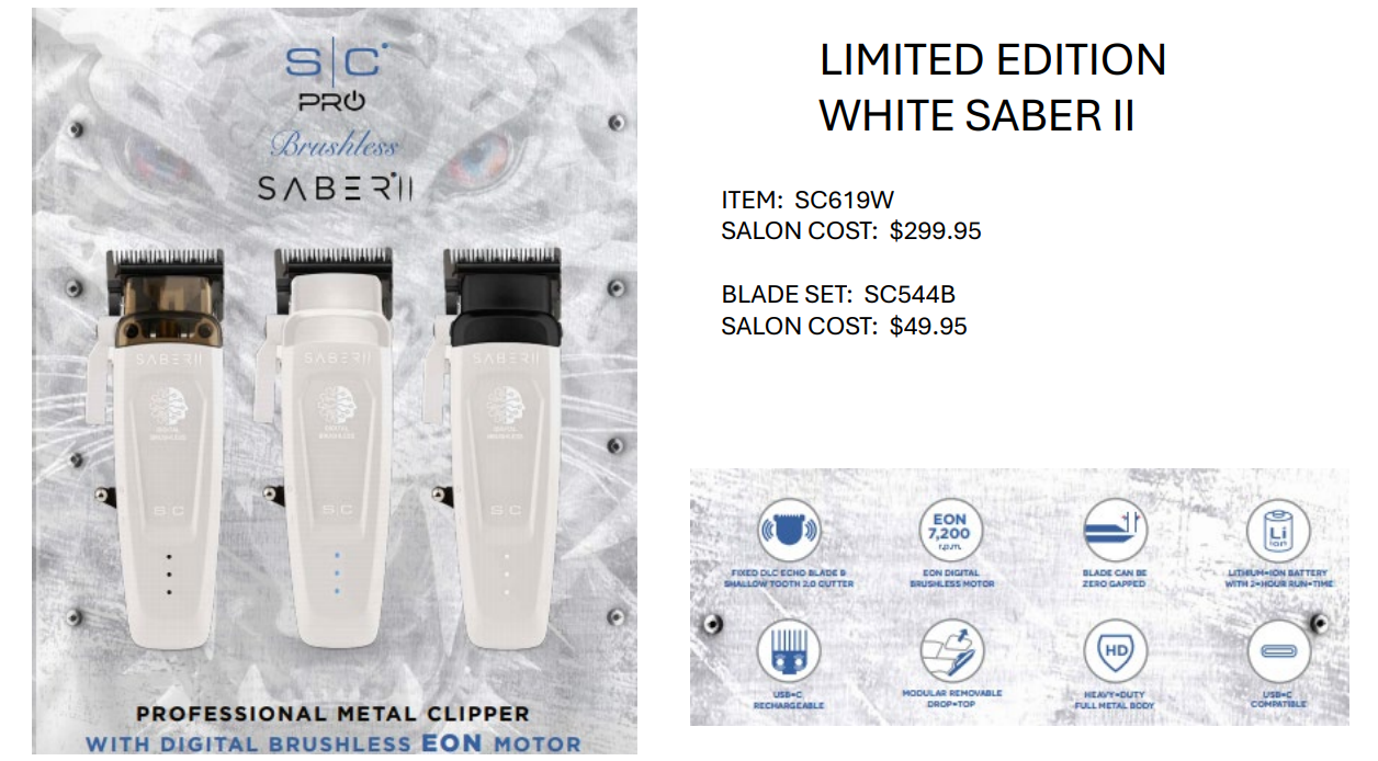 Stylecraft Saber Ii Clipper White Sc619W