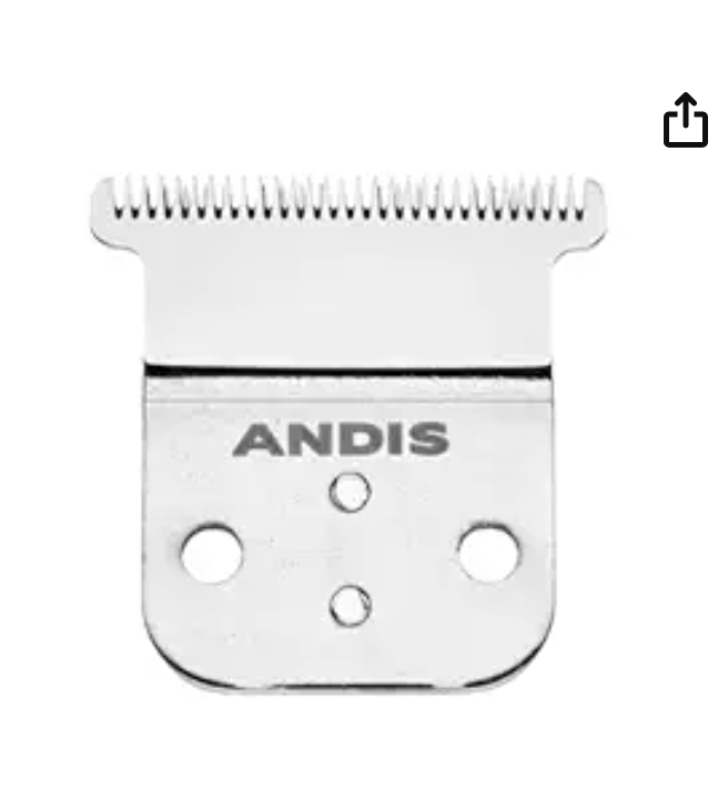 Andis Carbon Stainless-Steel Deep-Tooth Replacement T-Blade – for Model D-8, Slim-Line Pro-Li Cord/Cordless Trimmer - Close & Sharp Cutting, Zero-Gapped, Dependable & Long-Life Blade – Silver