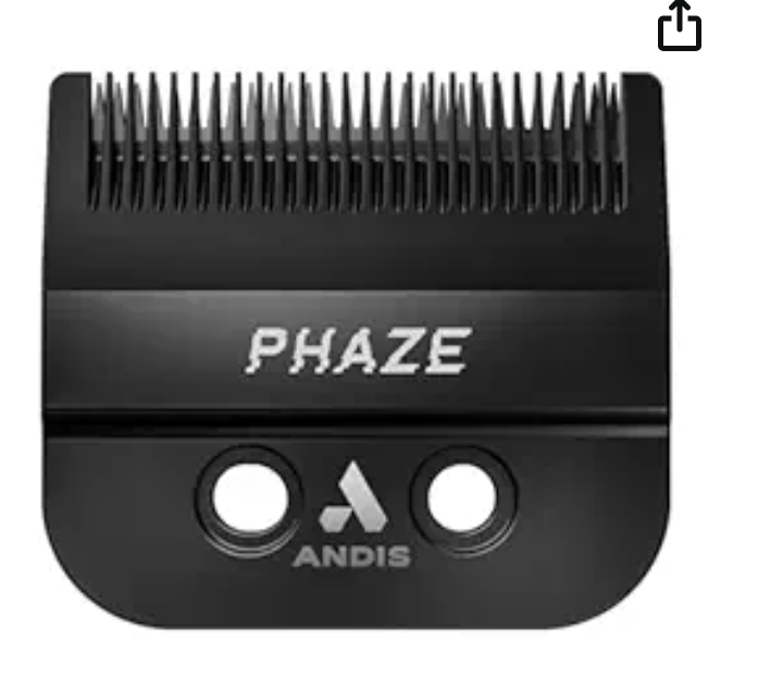 Andis 561921 Replacement Phaze Blade for Master Cordless Hair Clipper, Carbon-Steel, Precision Cutting for Tapers, Fades & Blends with Zero-Gap & Corrosion-Resistant Coating, Black