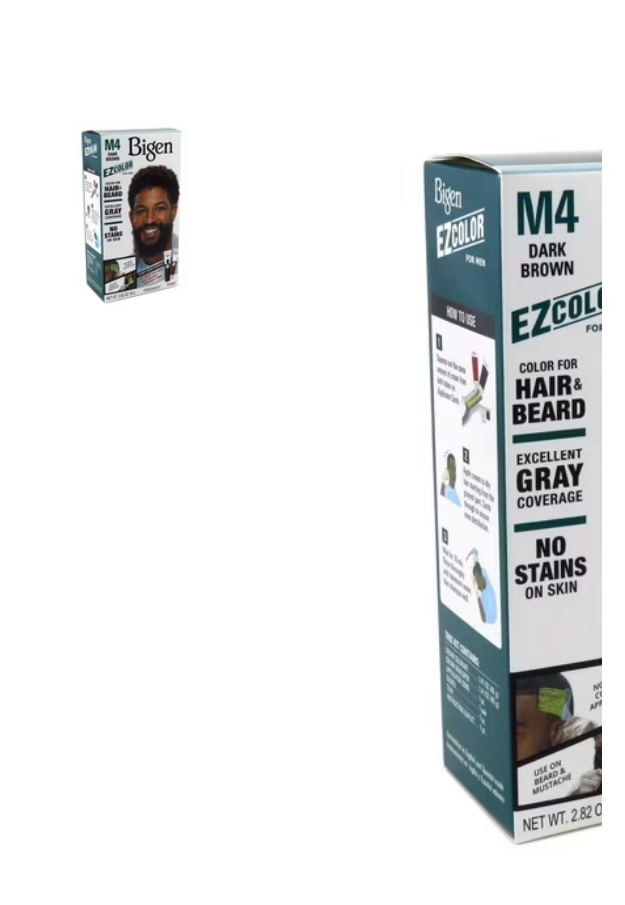 Bigen Ez Color For Men M4 Dark Brown Kit Color For Hair And Beard, 1 Count, 2 Pack