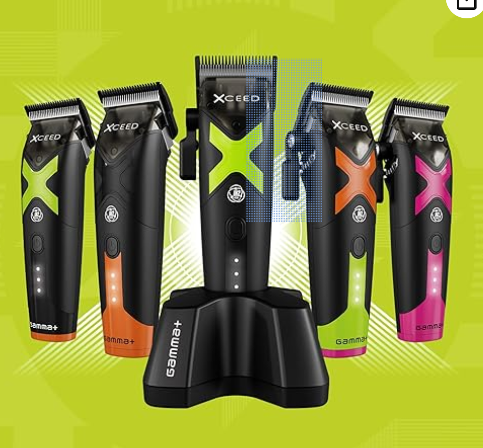 GAMMA+ XCeed Professional Cordless Barber Hair Tools Collection with IN2 Vector Motor -Hair Clippers, Trimmers, and Shavers for Precisio