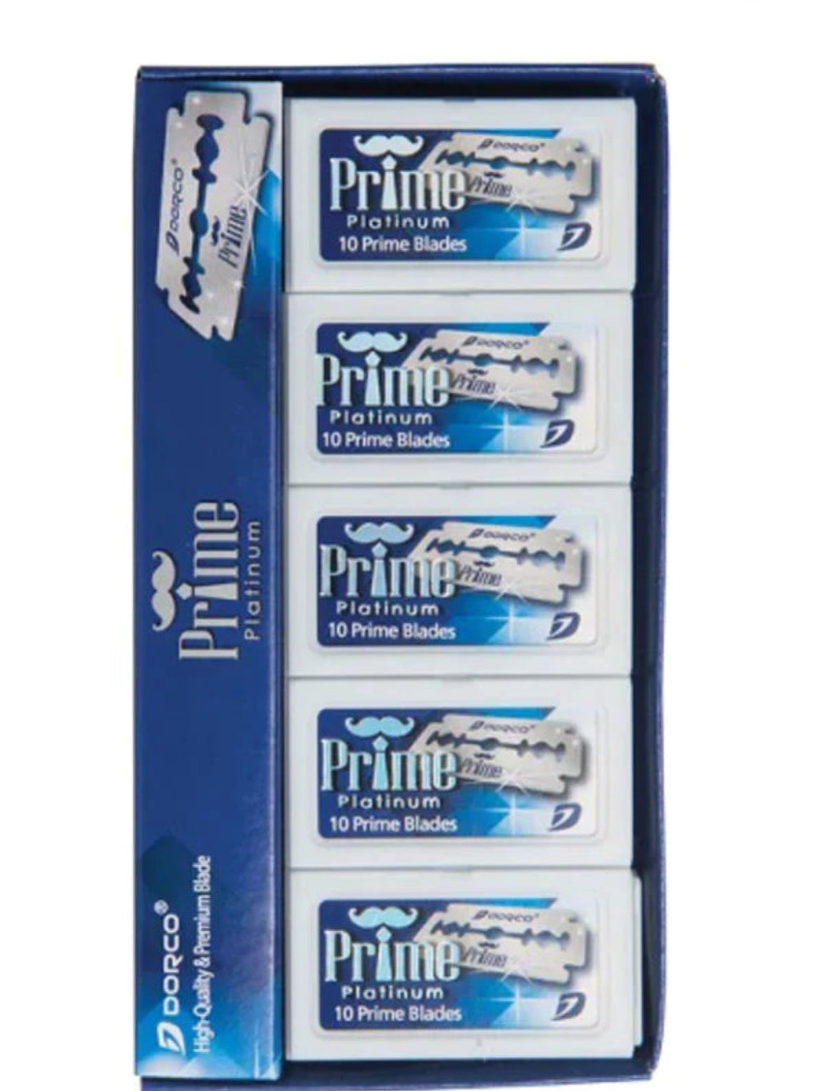 Dorco Prime Platinum Double Edge Blades, 10 Blades