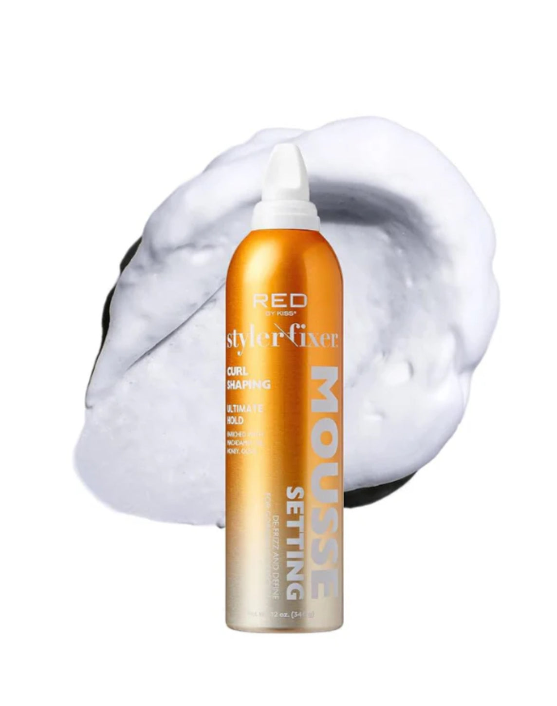 RED by Kiss Hair Mousse Assorted Styles Amarillo yellow