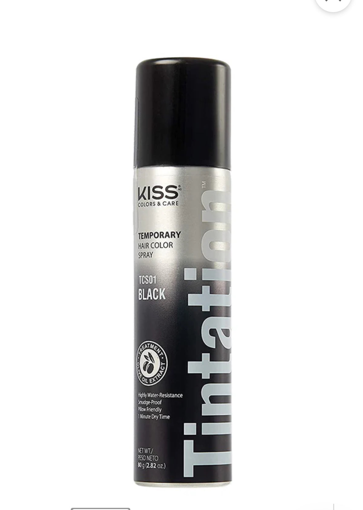 Kiss Tintation Temporary Hair Color Spray Assorted Colors Black negro chico small (Copy) (Copy)