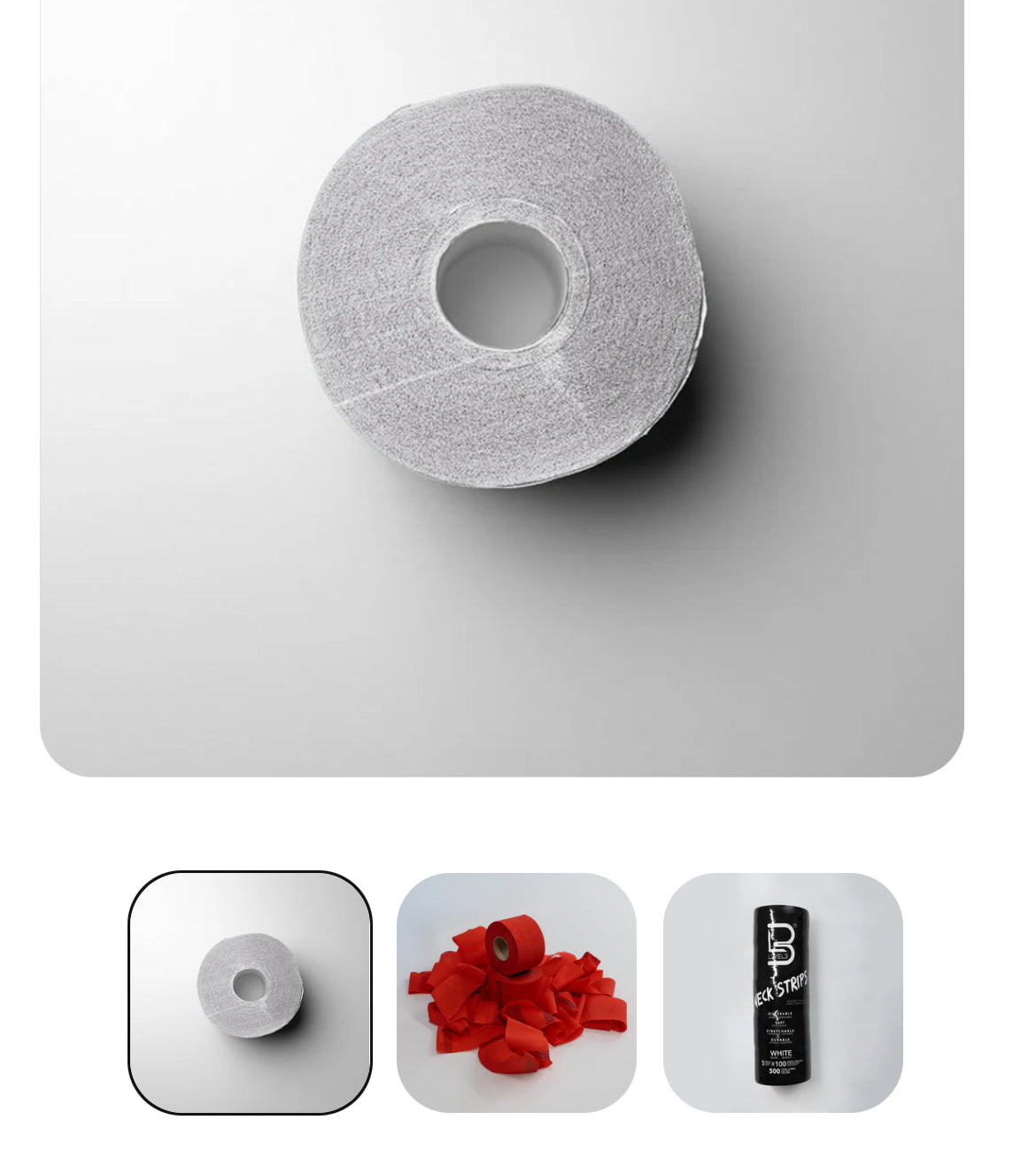 L3VEL3 Self-Adhesive Neck Strips Roll negro white Blanco