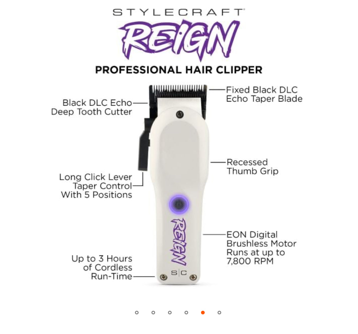 REIGN PROFESSIONAL HAIR CLIPPER WITH EON DIGITAL BRUSHLESS MOTOR