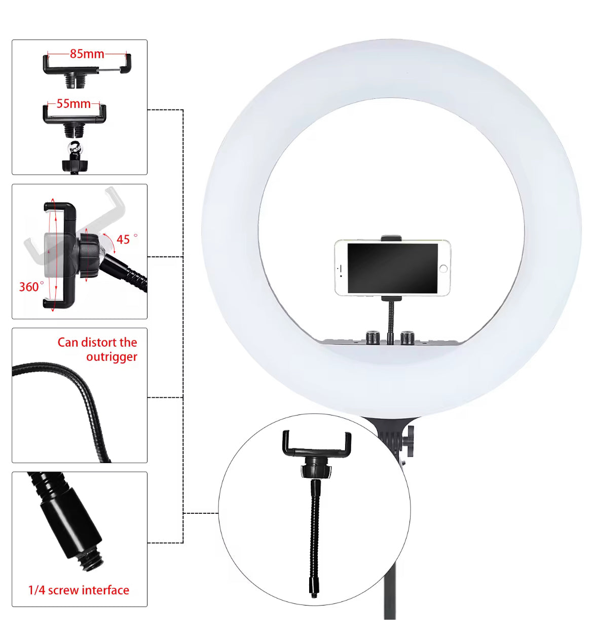 Luz de aro round light