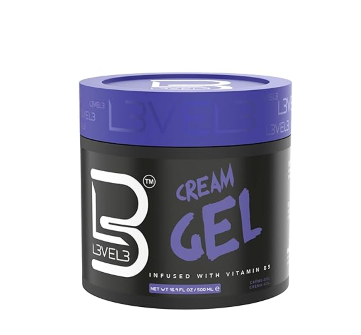 L3 Level 3 Cream Gel - Provides Volume and Medium Hold - With Vitamins to Nourish and Protect Hair Level Three Mens Hair Styling Cream
