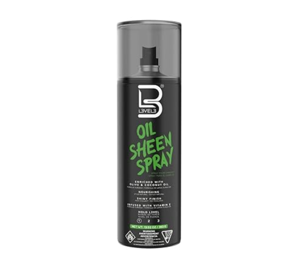 L3 Level 3 Oil Sheen Spray - Adds Shine to Hair After Styling - Infused with Vitamin E, Olive and Coconut Oil and Herbal Extracts Level Three Oil Shine Spr