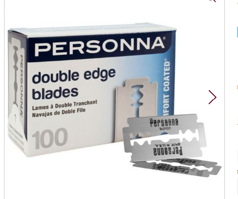 Personna Double Edge Stainless Steel Blades - 100 Blade