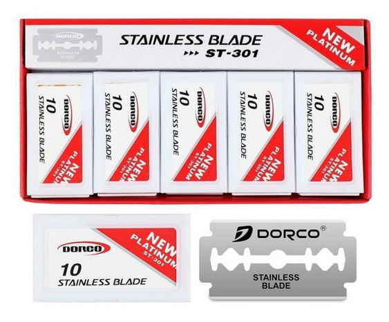 Dorco Platinum Stainless Double Edge Blades - 100 Blades #ST-301 200 FOR $15.00