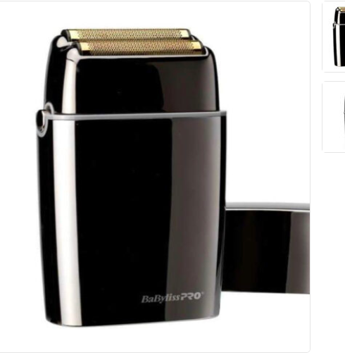 BaBylissPro Cordless Metal Double Foil Shaver Black FOILFX02 FXFS2B