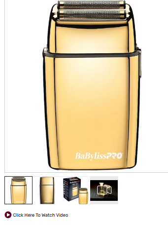 BaByliss Pro FOILFX02 Cordless Metal Double Foil Shaver - Gold #FXFS2G (Dual Voltage)