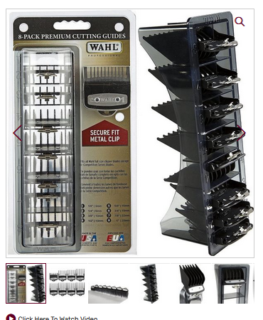 Organizer with 8 premium cutting guide combs: de metal