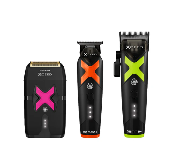 Gamma+ XCEED IN2 Vector Motor Cordless Clipper + Trimmer + Shaver Bundle Set