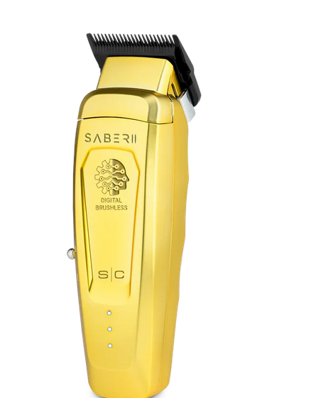 Saber 2.0 Clipper - Professional Cordless Modular Hair Clipper with High-Torque Digital Brushless Motor  Gold