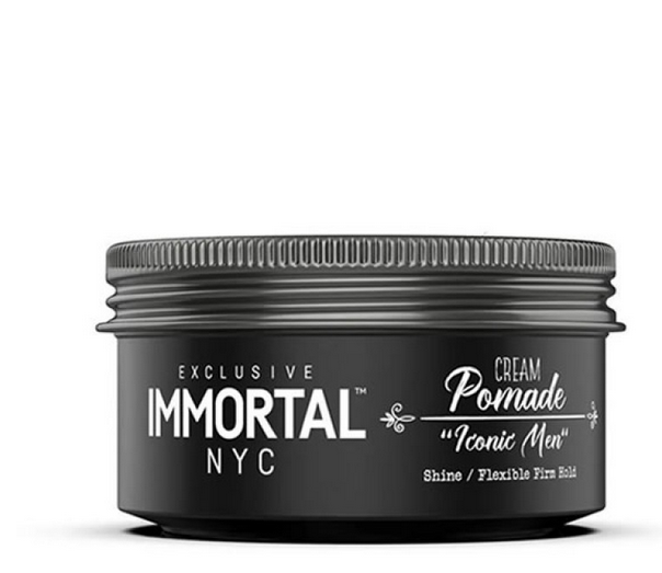 Immortal Cream Pomade "Iconic Man" 5.07oz crema negra de immortal