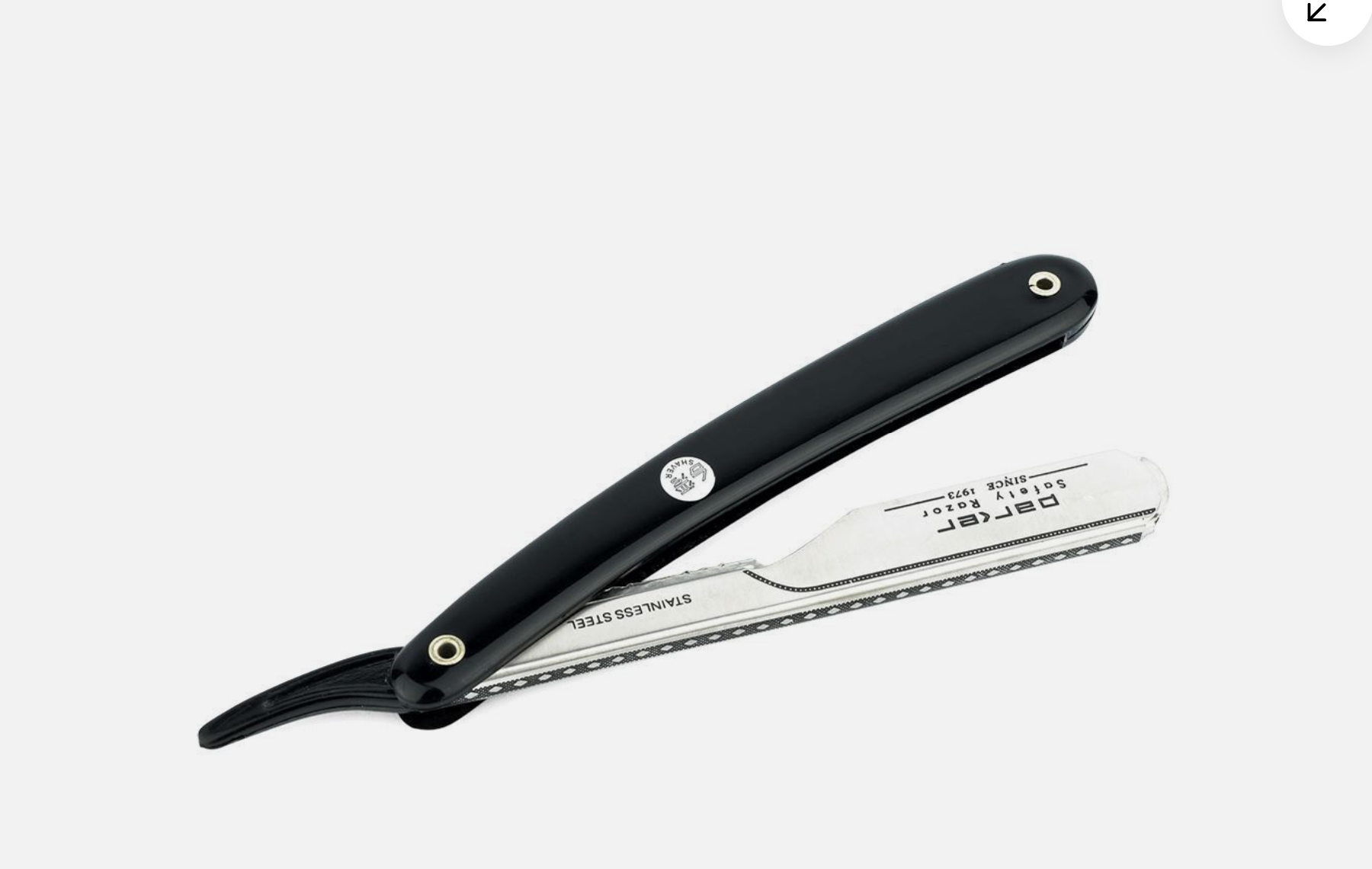 Parker PTB Push Type Stainless Steel Shavette Razor Black