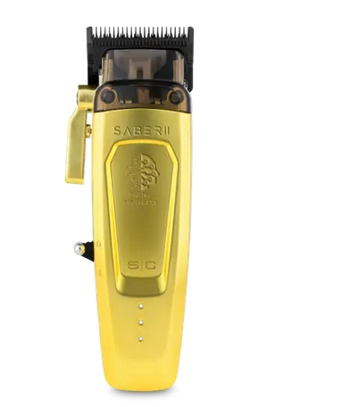 Saber 2.0 Clipper - Professional Cordless Modular Hair Clipper with High-Torque Digital Brushless Motor  Gold
