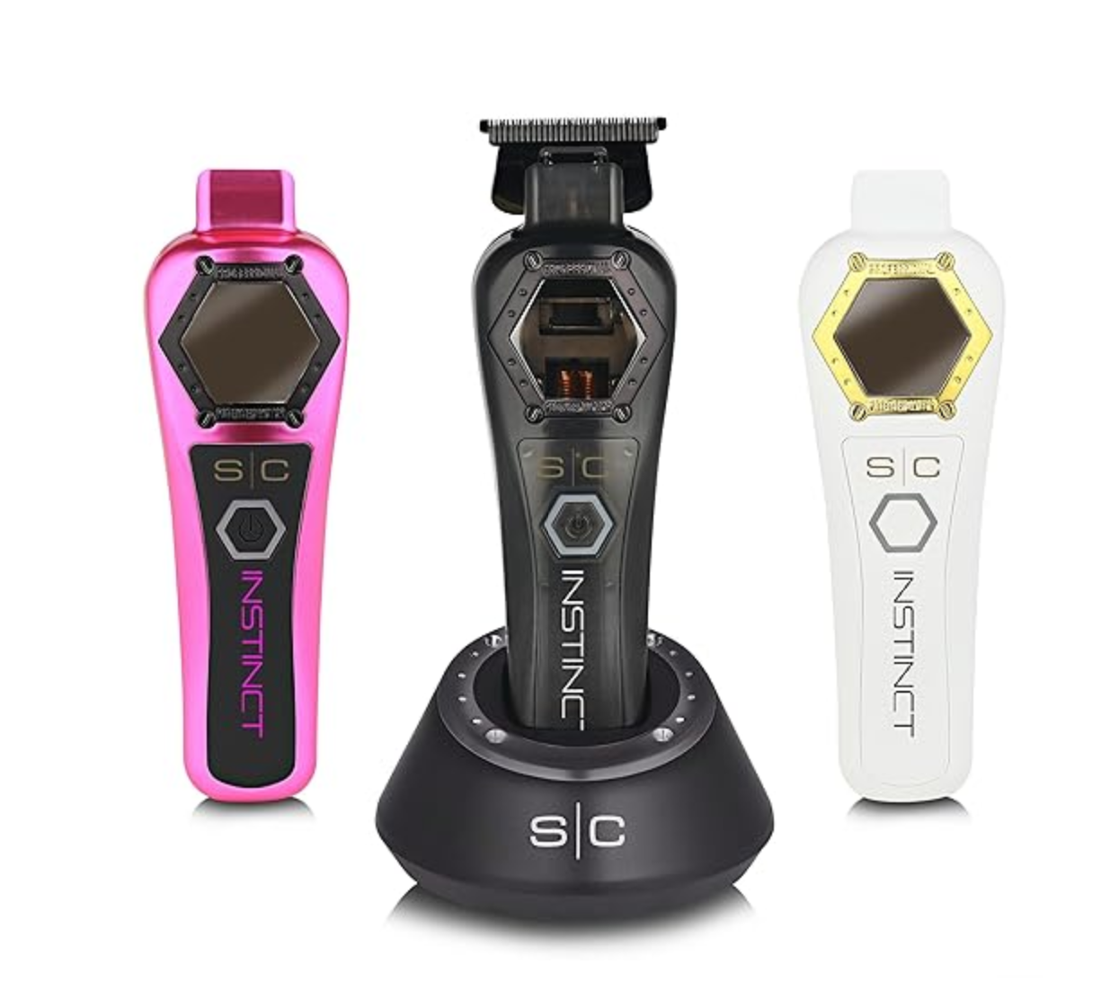 StyleCraft Instinct Professional IN2 Vector Motor Cordless Hair Trimmer with Intuitive Torque Control, 3 Modular Lids METAL TRIMER INSTICT