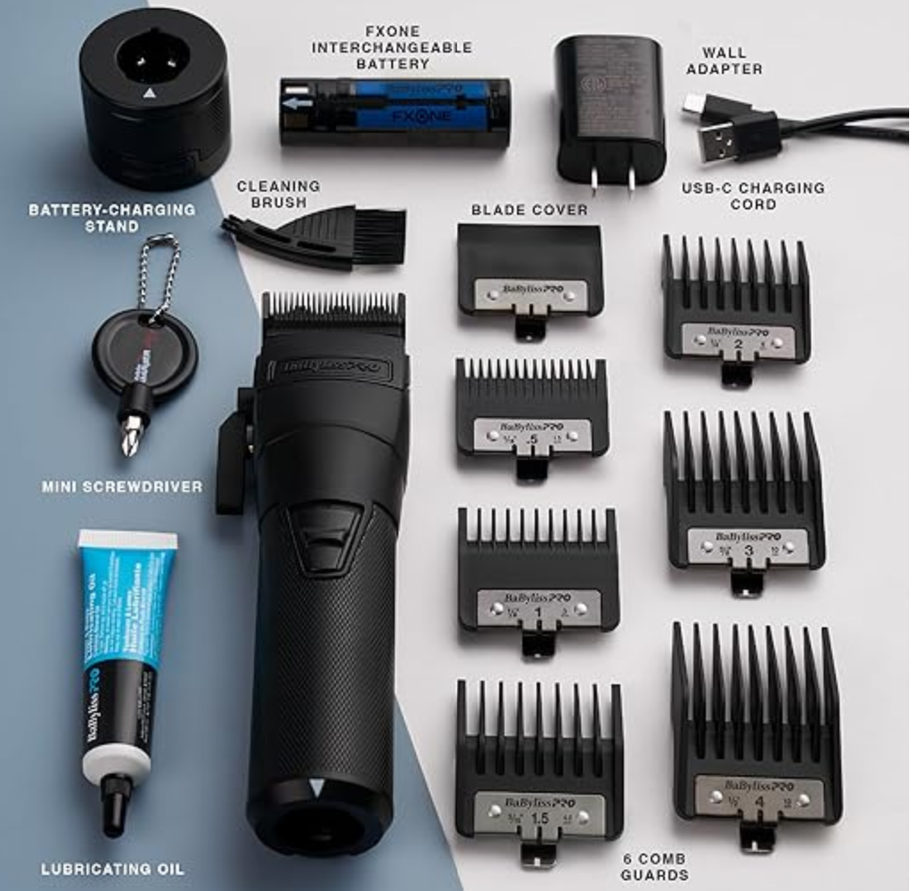 XONE Professional Cordless Clipper - Beard Trimmer for Men, Professional Stylist & Barber Clippers, USB-C Cordless Hair Clippers for Men with Interchangeable Battery