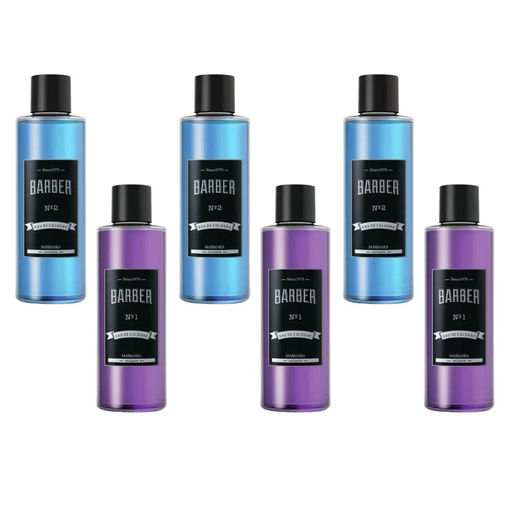 Marmara Barber Aftershave Cologne No 1 No 2 16 9 Oz Combo 6 Pcs