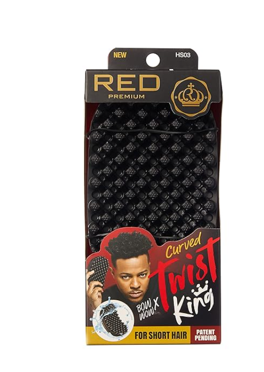 ed by Kiss Bow Wow X Twist King Luxury Twist Styler Washable, Durable, Crumb Free, Twist Brush for Afro Curl (Curved&Dense)