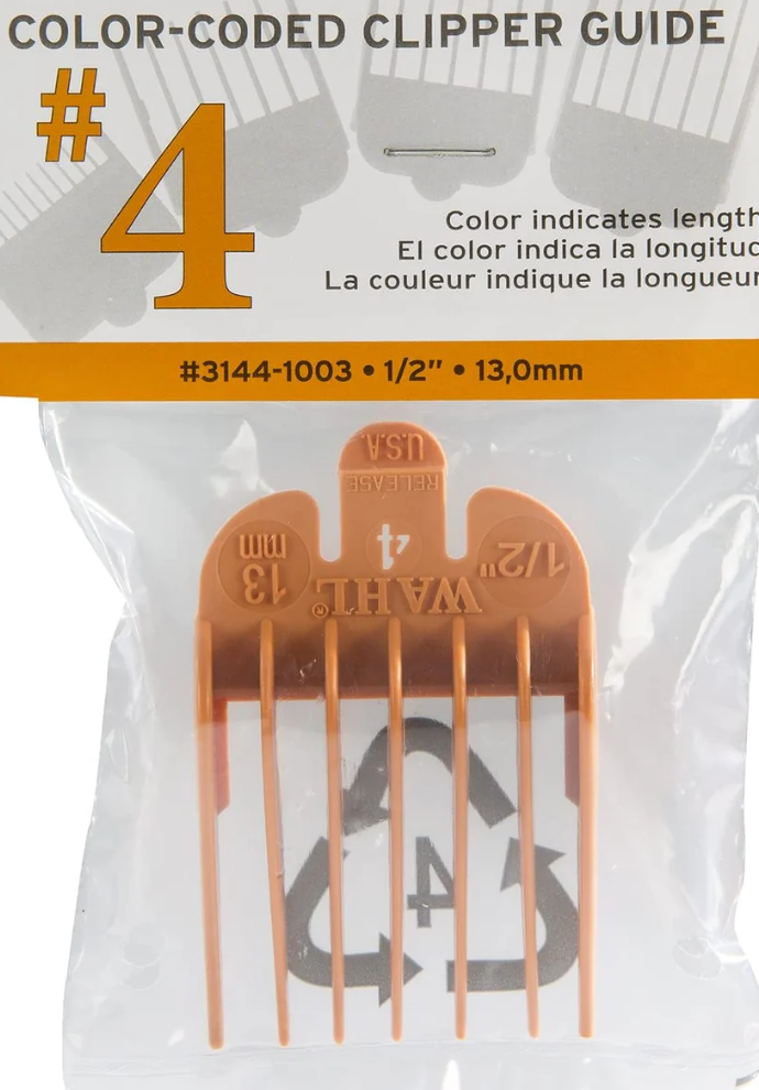 WAHL Color-Coded Attachment Comb #4 Model #WA-3144-1003, UPC: 043917314433