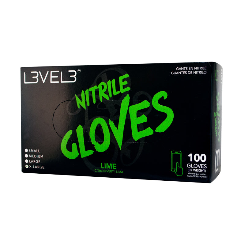 L3Vel3 Nitrile Glove 100 Ct Lime